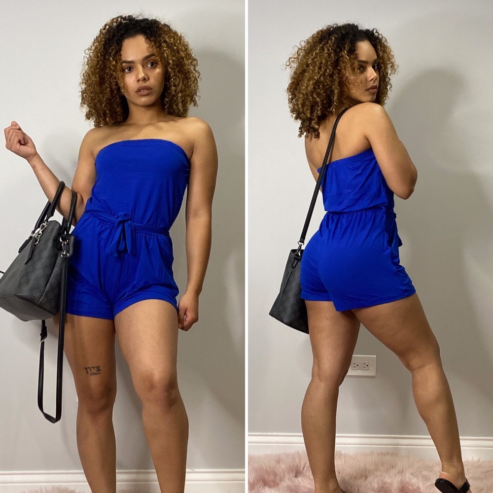 Leyla Romper - Royal Blue